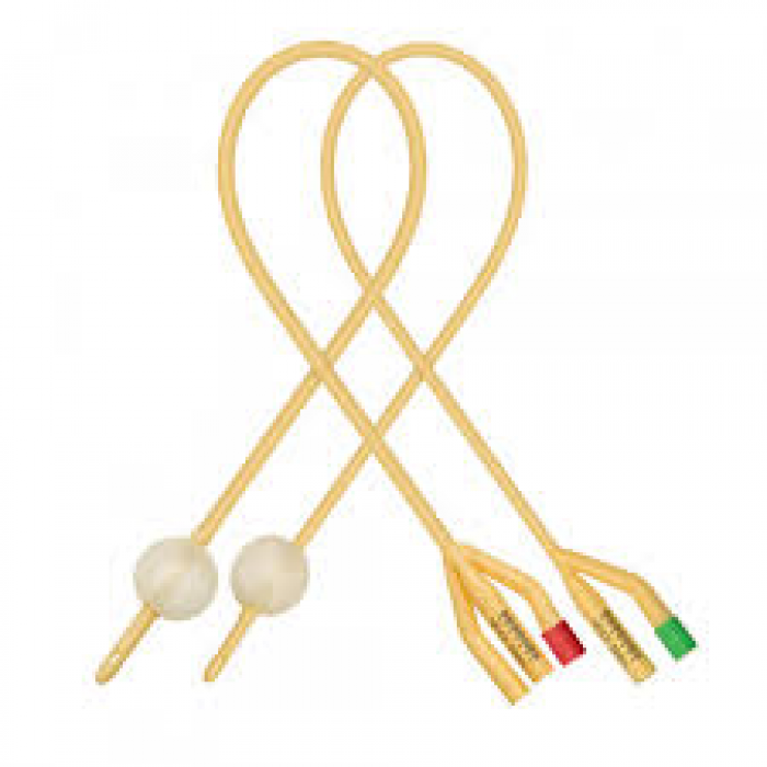 Катетер Фолея латексний, 3-ходовий “MEDICARE”, Fr 16